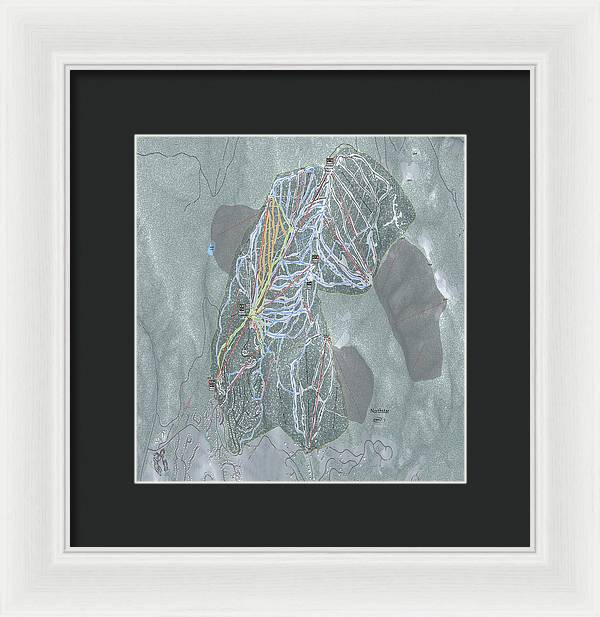 Northstar Ski Trail Map - Framed Print - Powderaddicts