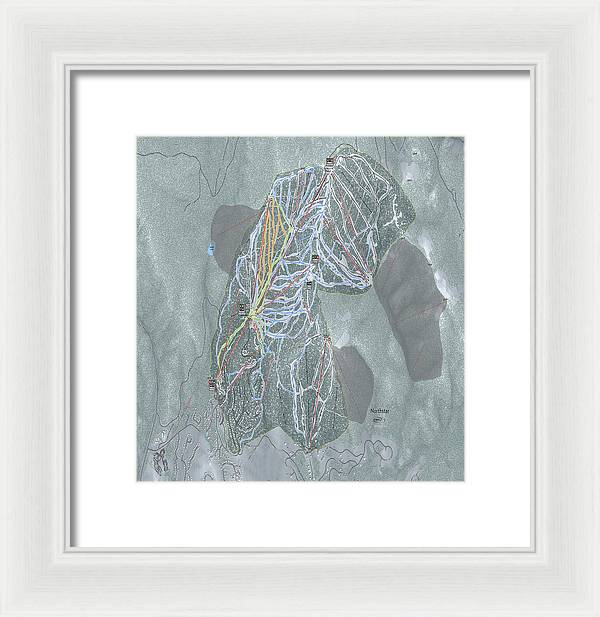 Northstar Ski Trail Map - Framed Print - Powderaddicts