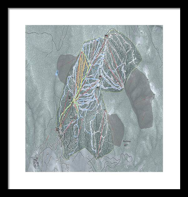 Northstar Ski Trail Map - Framed Print - Powderaddicts