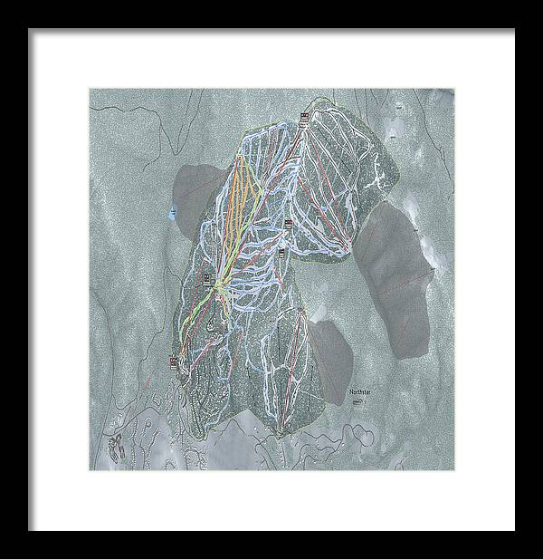 Northstar Ski Trail Map - Framed Print - Powderaddicts