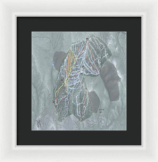 Northstar Ski Trail Map - Framed Print - Powderaddicts