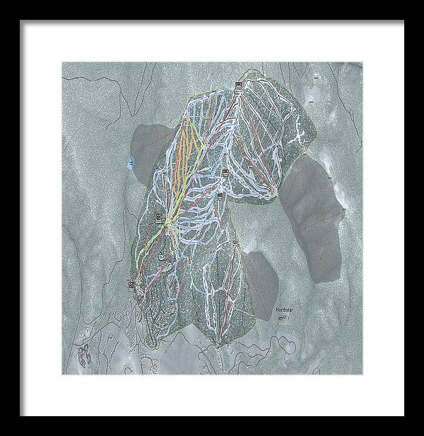 Northstar Ski Trail Map - Framed Print - Powderaddicts