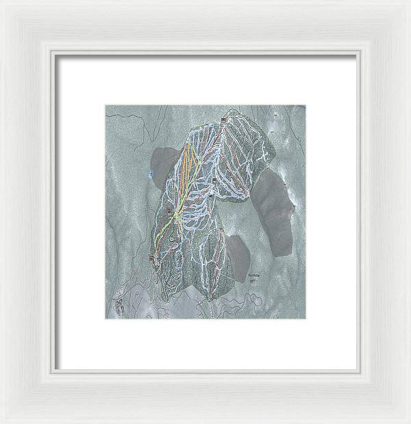 Northstar Ski Trail Map - Framed Print - Powderaddicts