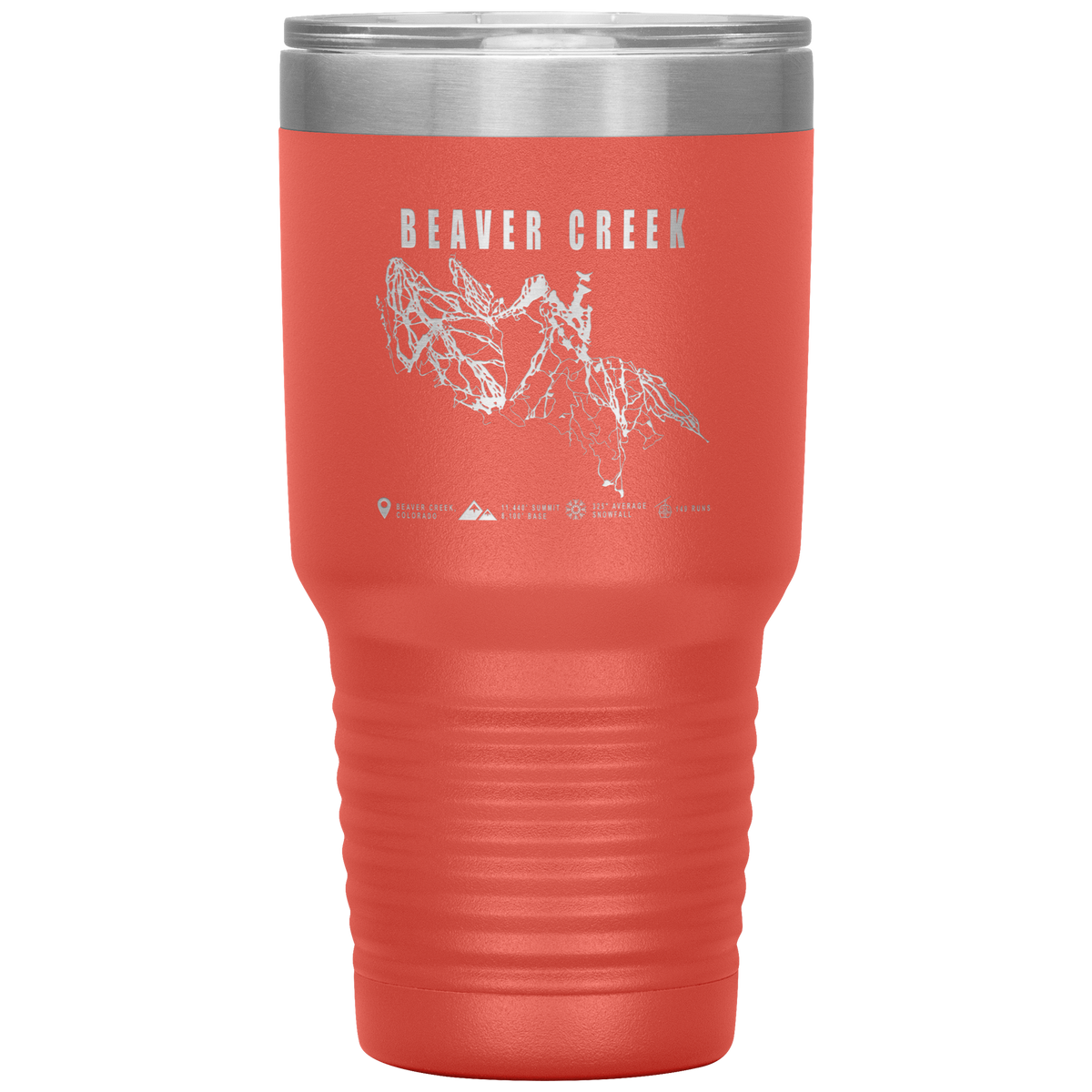 Beaver Creek Colorado Ski Trail Map 30oz Tumbler - Powderaddicts