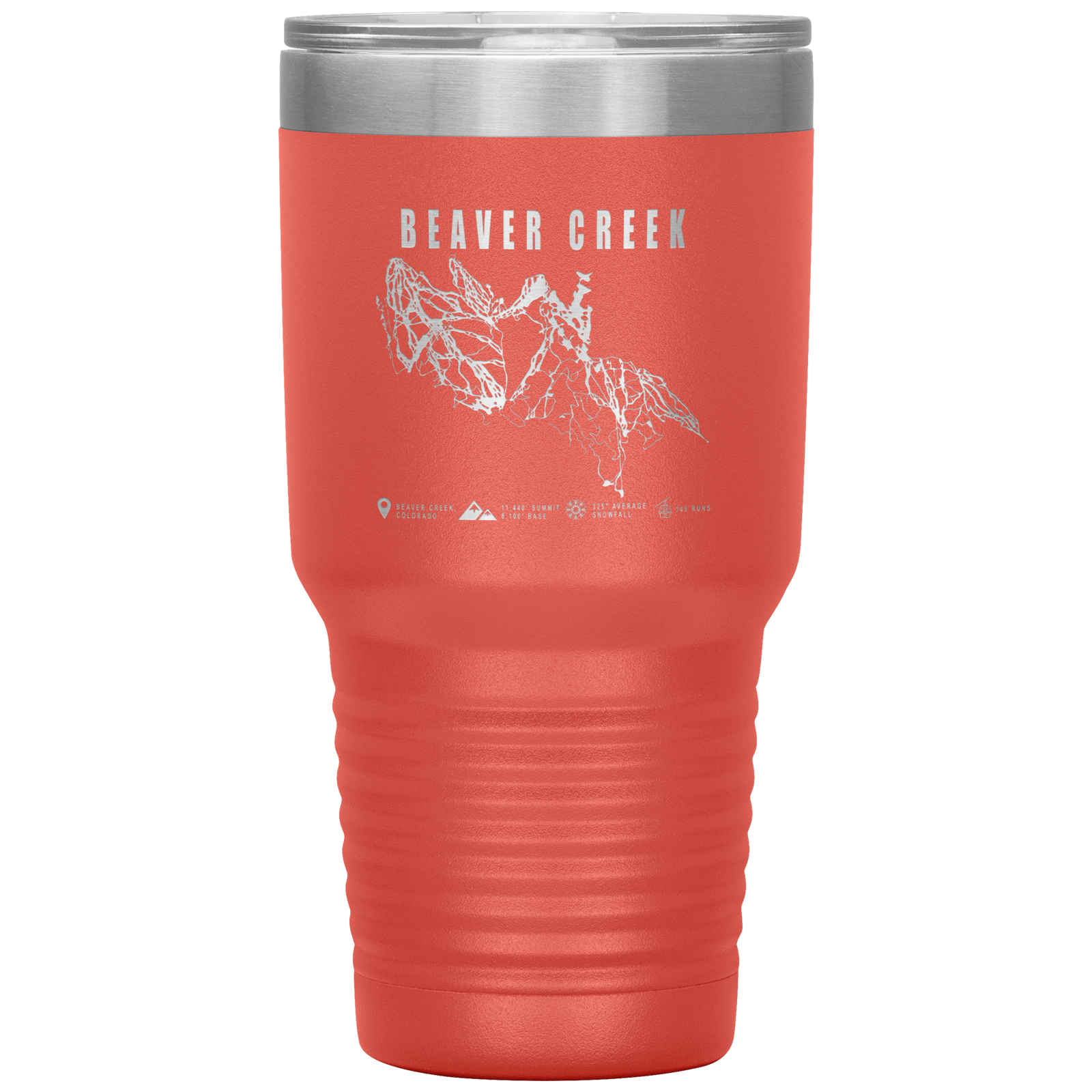 Beaver Creek Colorado Ski Trail Map 30oz Tumbler - Powderaddicts