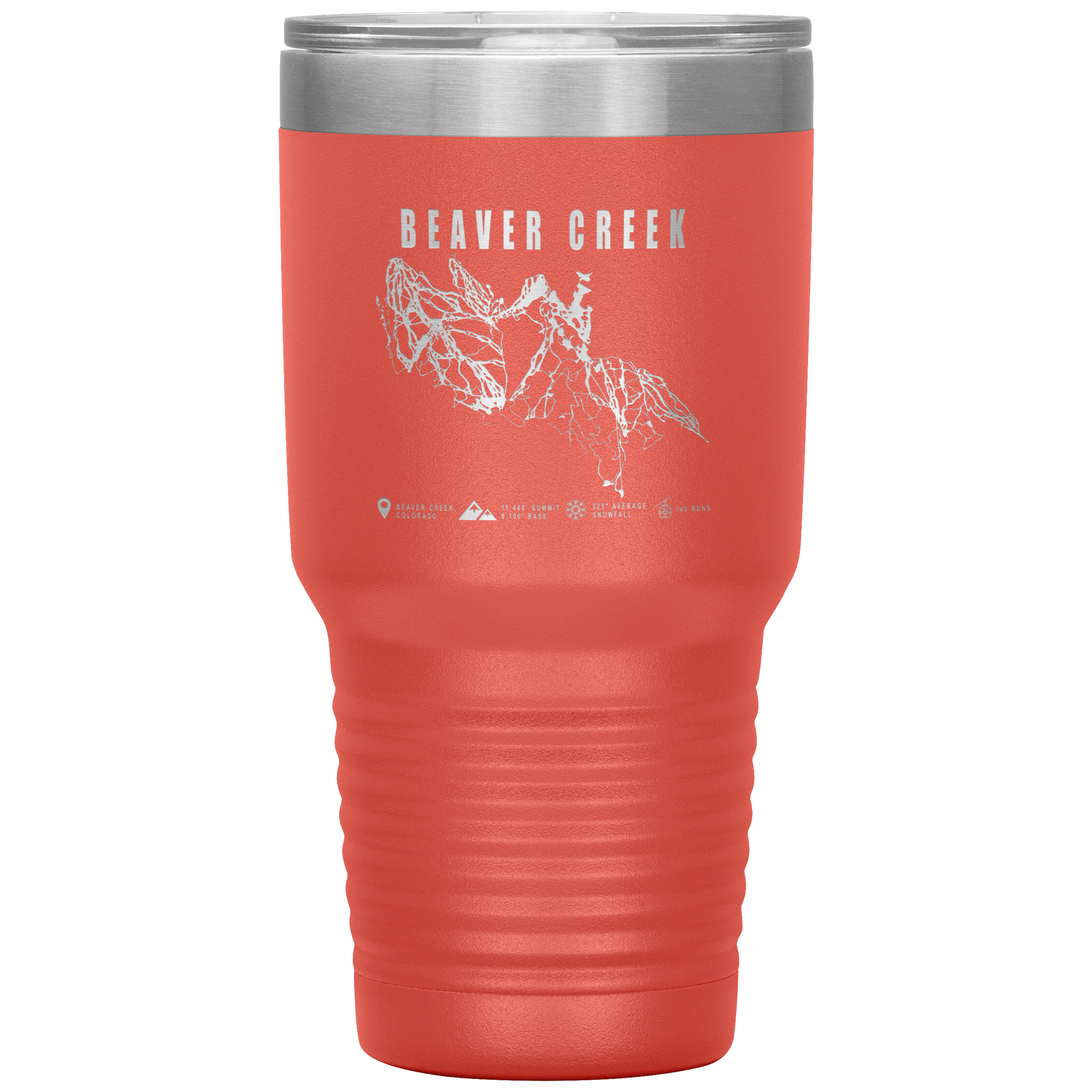 Beaver Creek Colorado Ski Trail Map 30oz Tumbler - Powderaddicts