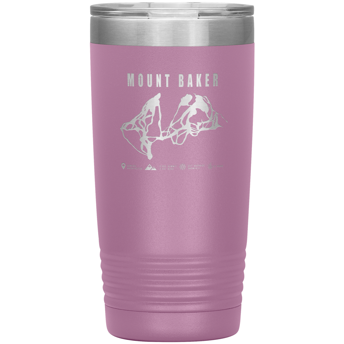 Mount Baker, Washington Ski Trail Map 20oz Tumbler - Powderaddicts