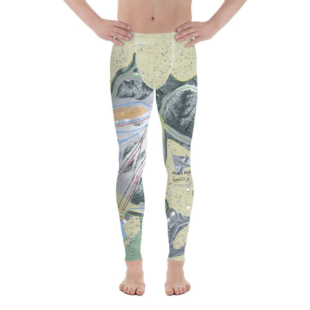 Nub's Nob, Michigan  Ski Trail Map Men's Base Layer Bottom