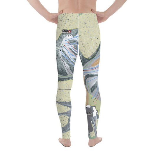Nub's Nob, Michigan  Ski Trail Map Men's Base Layer Bottom - Powderaddicts