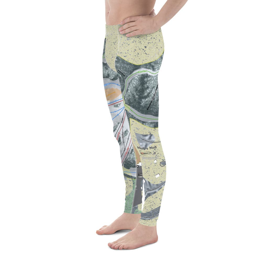 Nub's Nob, Michigan  Ski Trail Map Men's Base Layer Bottom - Powderaddicts