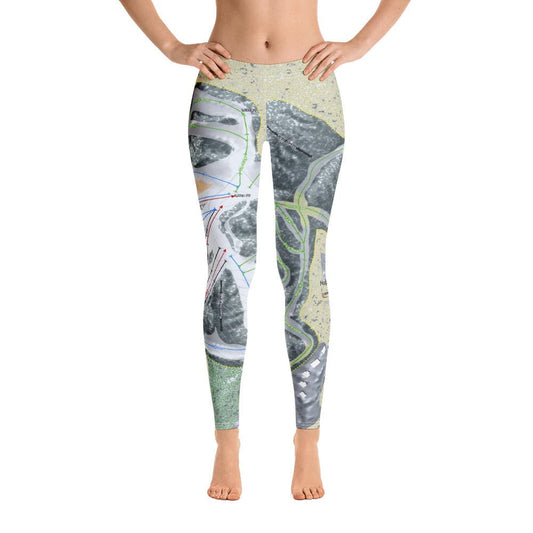 Nub's Nob, Michigan  Ski Trail Map Women's Base Layer Bottom - Powderaddicts