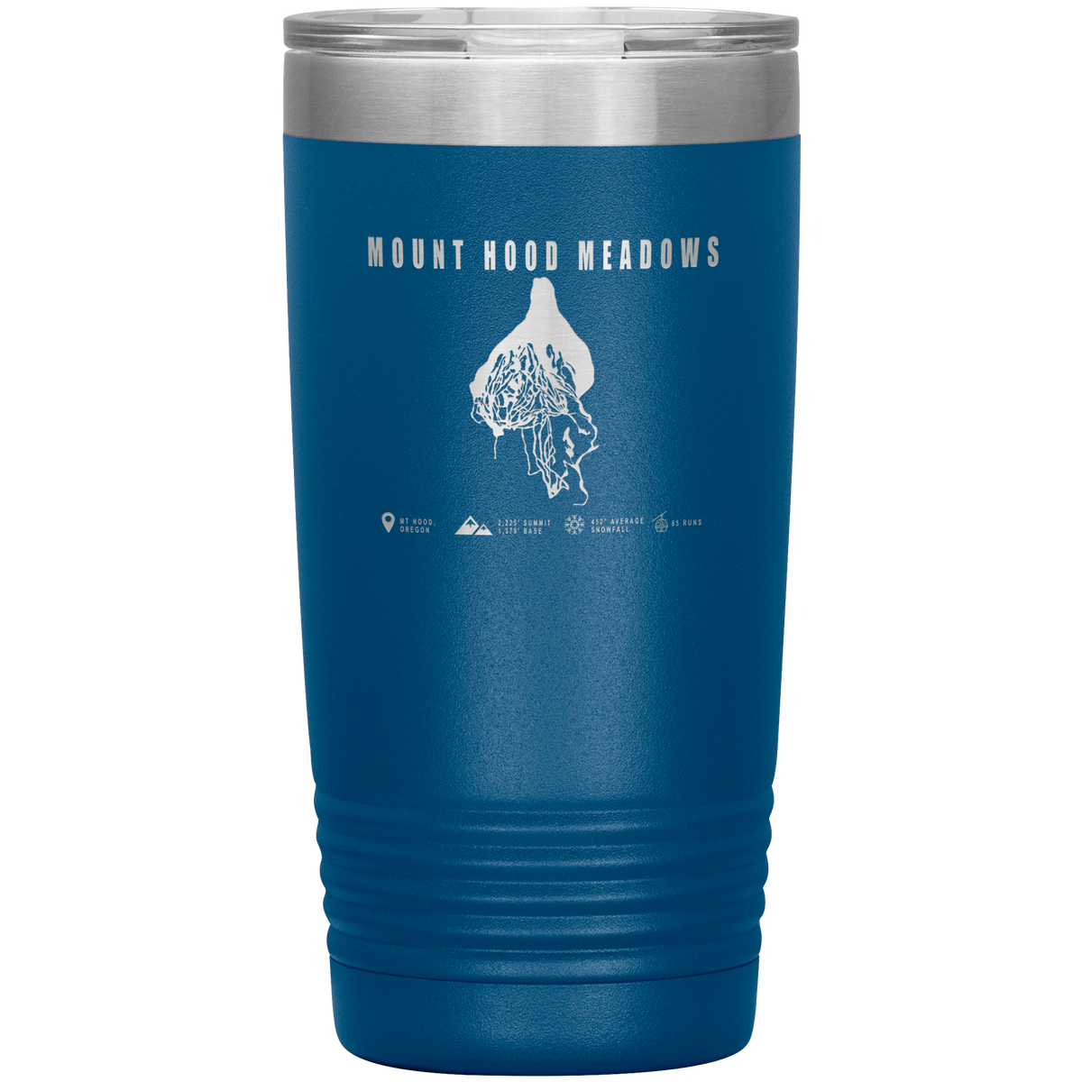 Mount Hood Meadows, Oregon Ski Trail Map 20oz Tumbler - Powderaddicts
