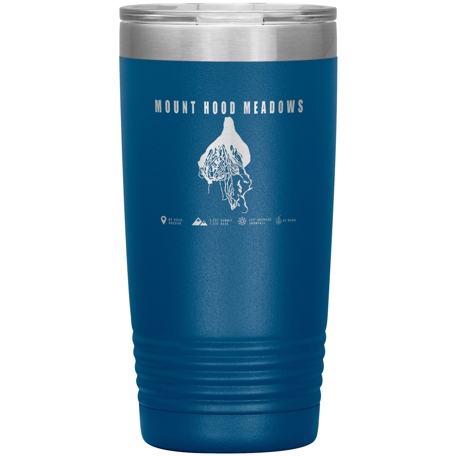 Mount Hood Meadows, Oregon Ski Trail Map 20oz Tumbler - Powderaddicts