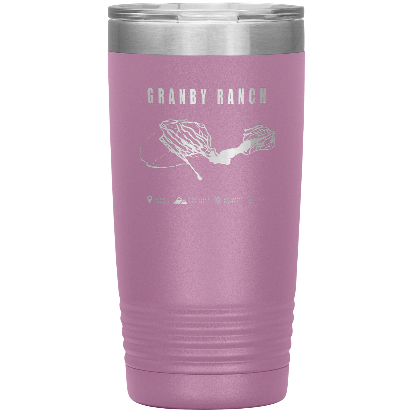 Granby Ranch Colorado Ski Trail Map 20oz Tumbler - Powderaddicts