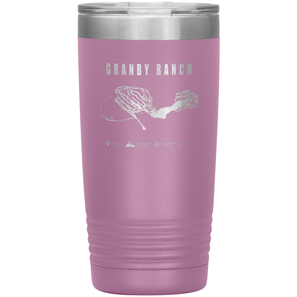 Granby Ranch Colorado Ski Trail Map 20oz Tumbler - Powderaddicts