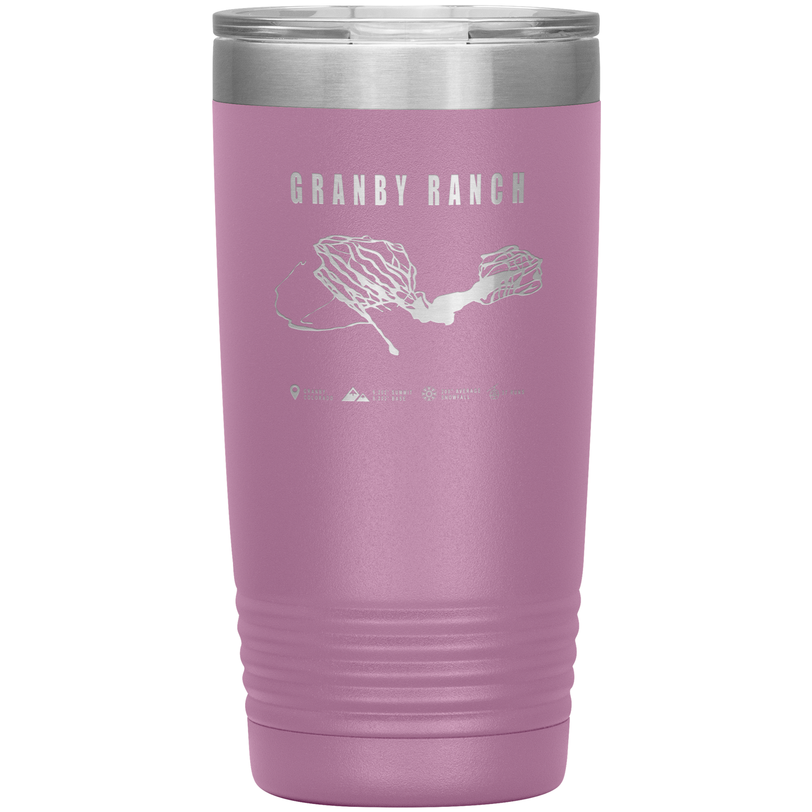 Granby Ranch Colorado Ski Trail Map 20oz Tumbler - Powderaddicts