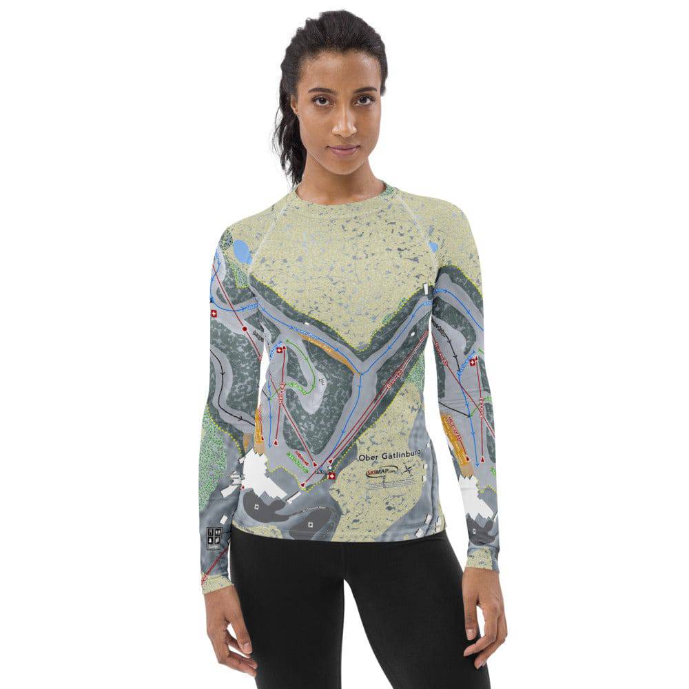 Ober Gatlinburg, Tennessee Ski Trail Map  Women's Base Layer Top