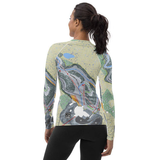 Ober Gatlinburg, Tennessee Ski Trail Map  Women's Base Layer Top - Powderaddicts