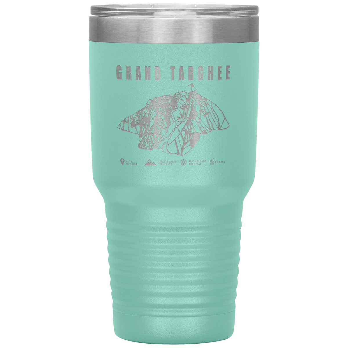 Grand Targhee Wyoming Ski Trail Map 30oz Tumbler - Powderaddicts