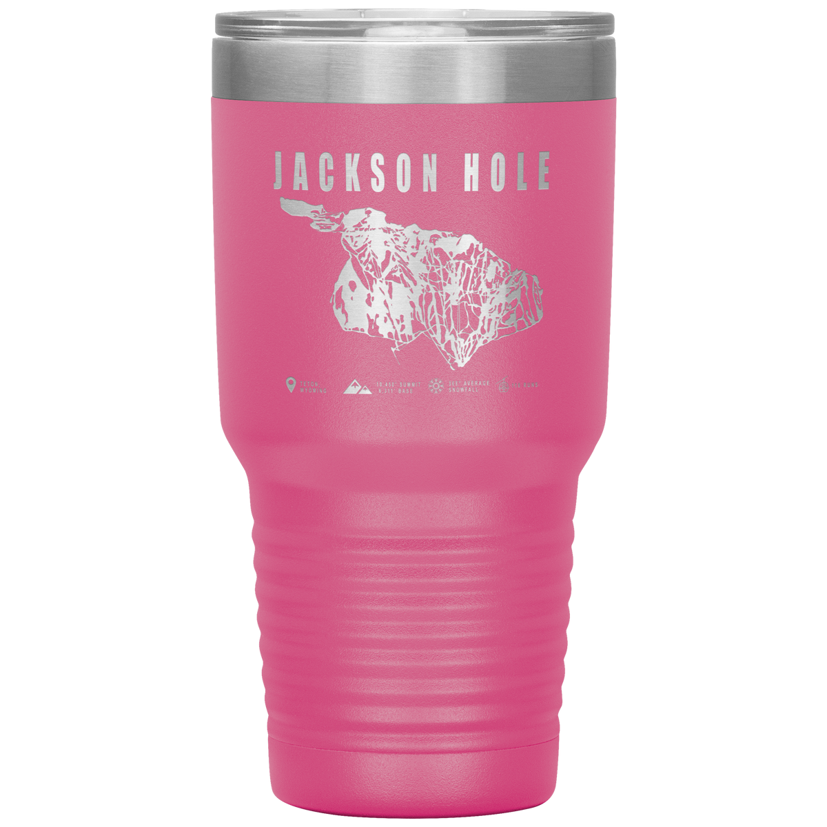 Jackson Hole Wyoming Ski Trail Map 30oz Tumbler - Powderaddicts
