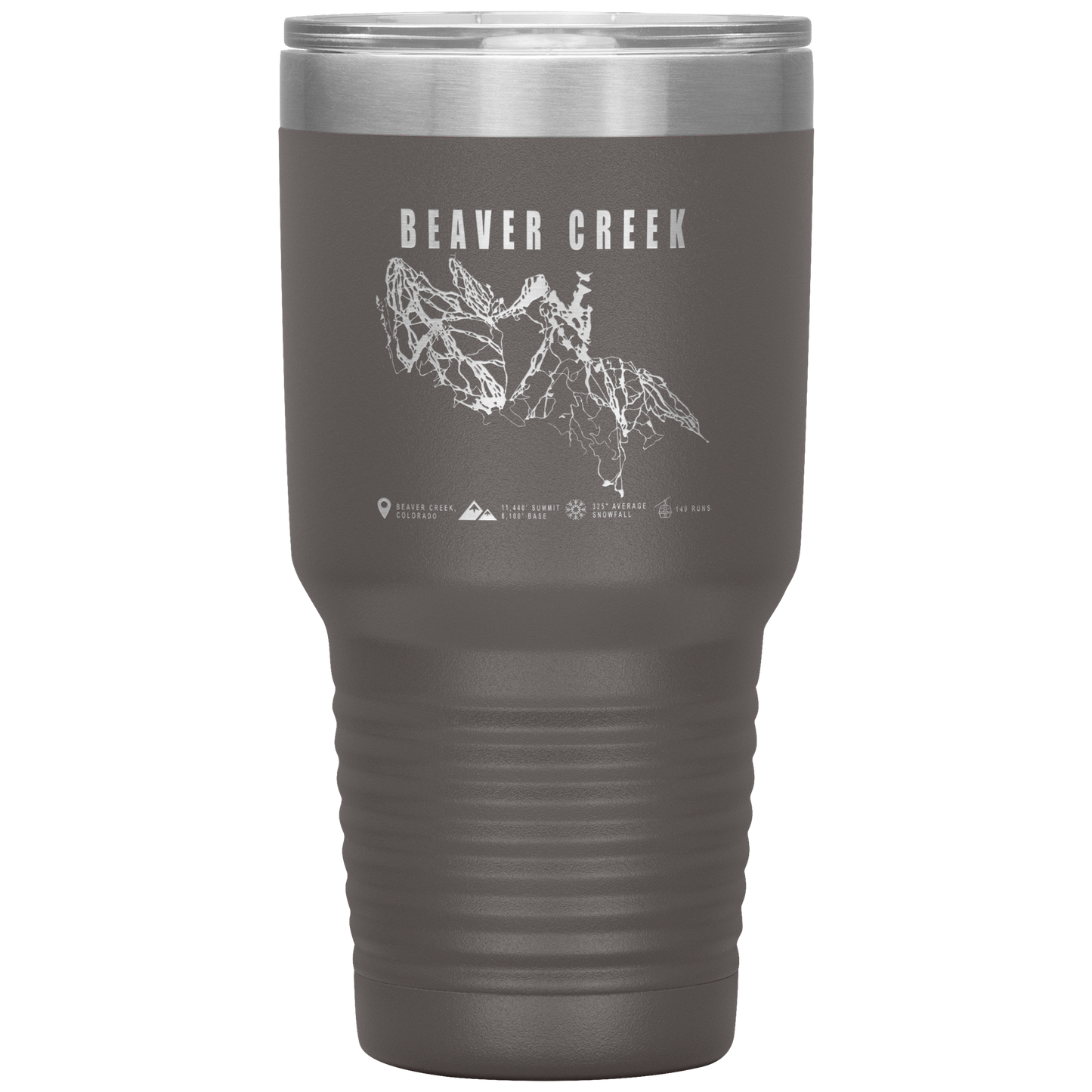 Beaver Creek Colorado Ski Trail Map 30oz Tumbler - Powderaddicts