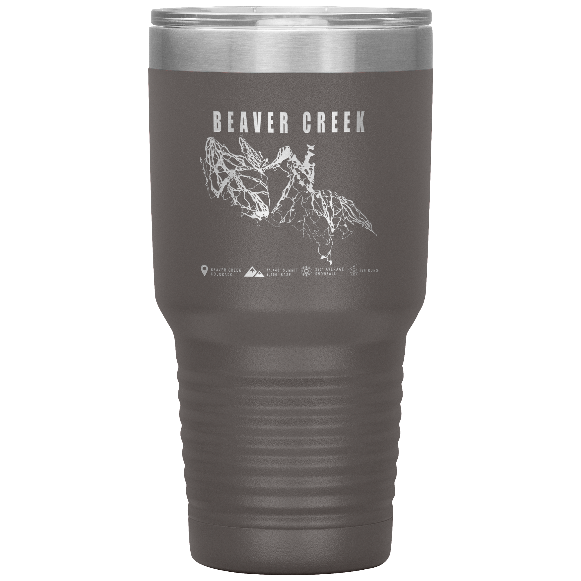 Beaver Creek Colorado Ski Trail Map 30oz Tumbler - Powderaddicts