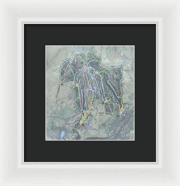 Okemo Ski Trail Map - Framed Print - Powderaddicts