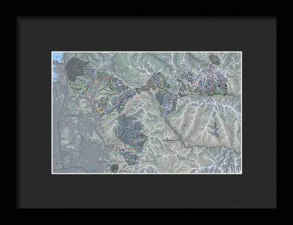 One Wasatch Ski Trail Map - Framed Print - Powderaddicts