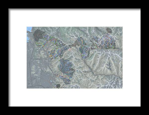 One Wasatch Ski Trail Map - Framed Print - Powderaddicts