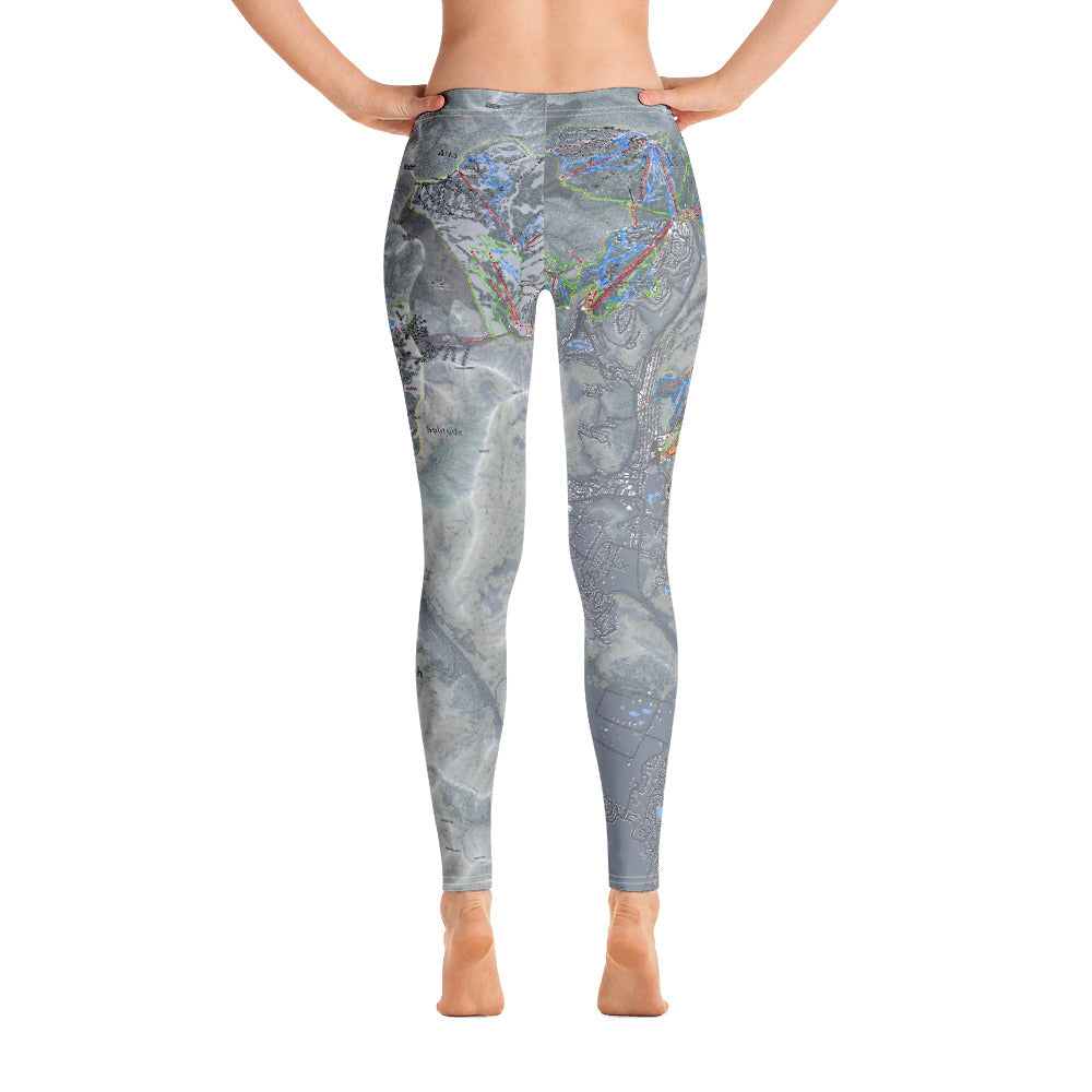 One Wasatch, Utah Ski Trail Map Women's Base Layer Bottom - Powderaddicts