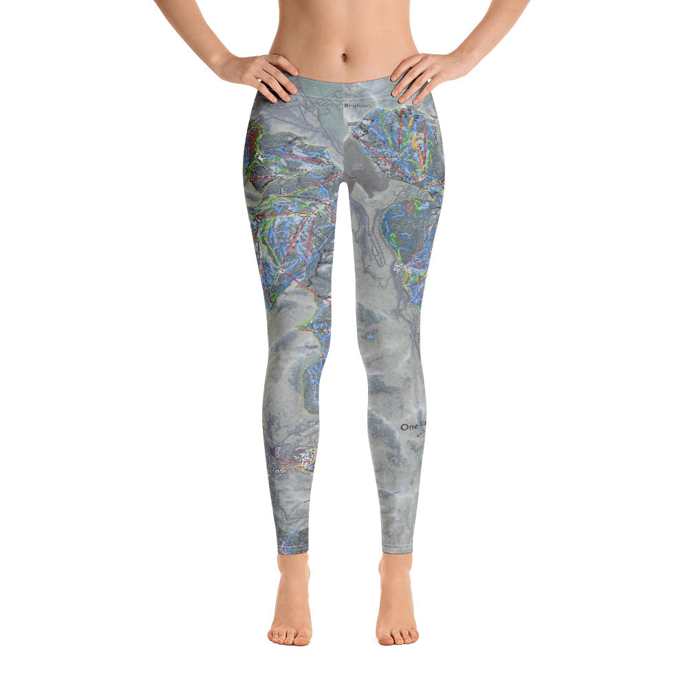 One Wasatch, Utah Ski Trail Map Women's Base Layer Bottom - Powderaddicts