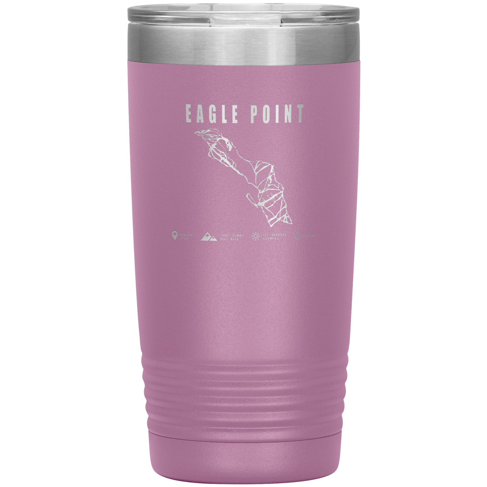 Eagle Point,Utah Ski Trail Map 20oz Tumbler - Powderaddicts