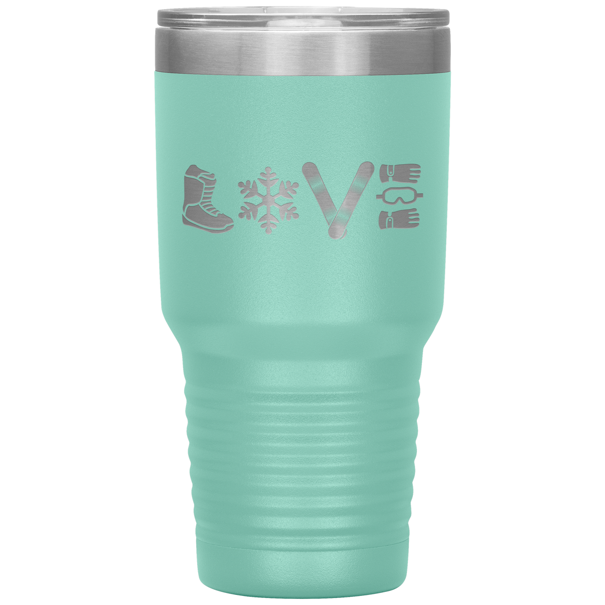 LOVE Snowboard 30oz Laser Etched Tumbler - Powderaddicts