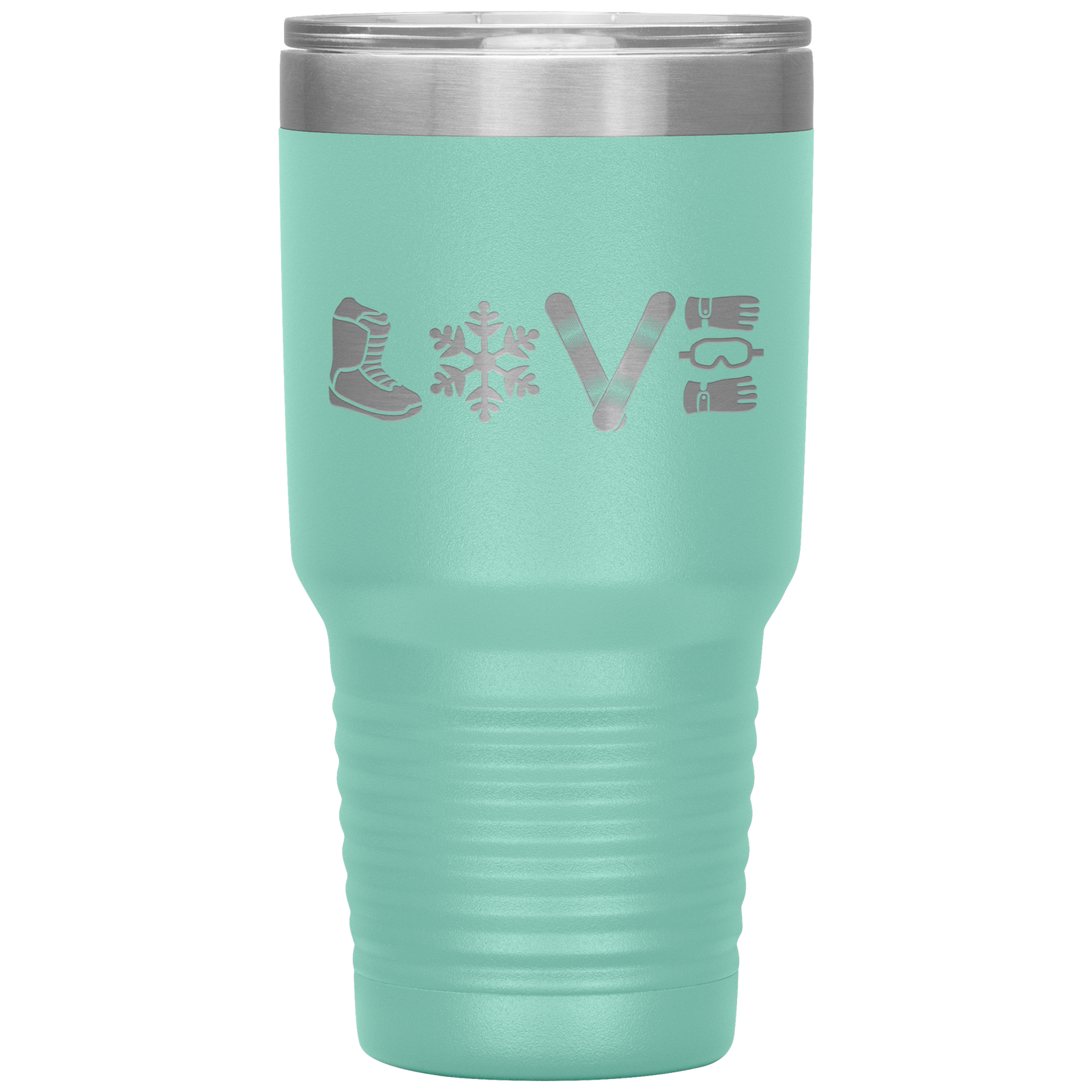 LOVE Snowboard 30oz Laser Etched Tumbler - Powderaddicts