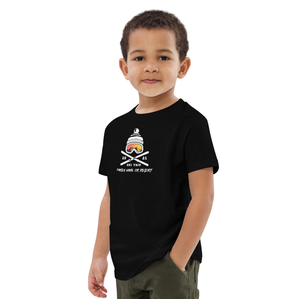 PERSONALIZED FAMILY SKI TRIP Organic cotton kids t-shirt - 2021 - Powderaddicts