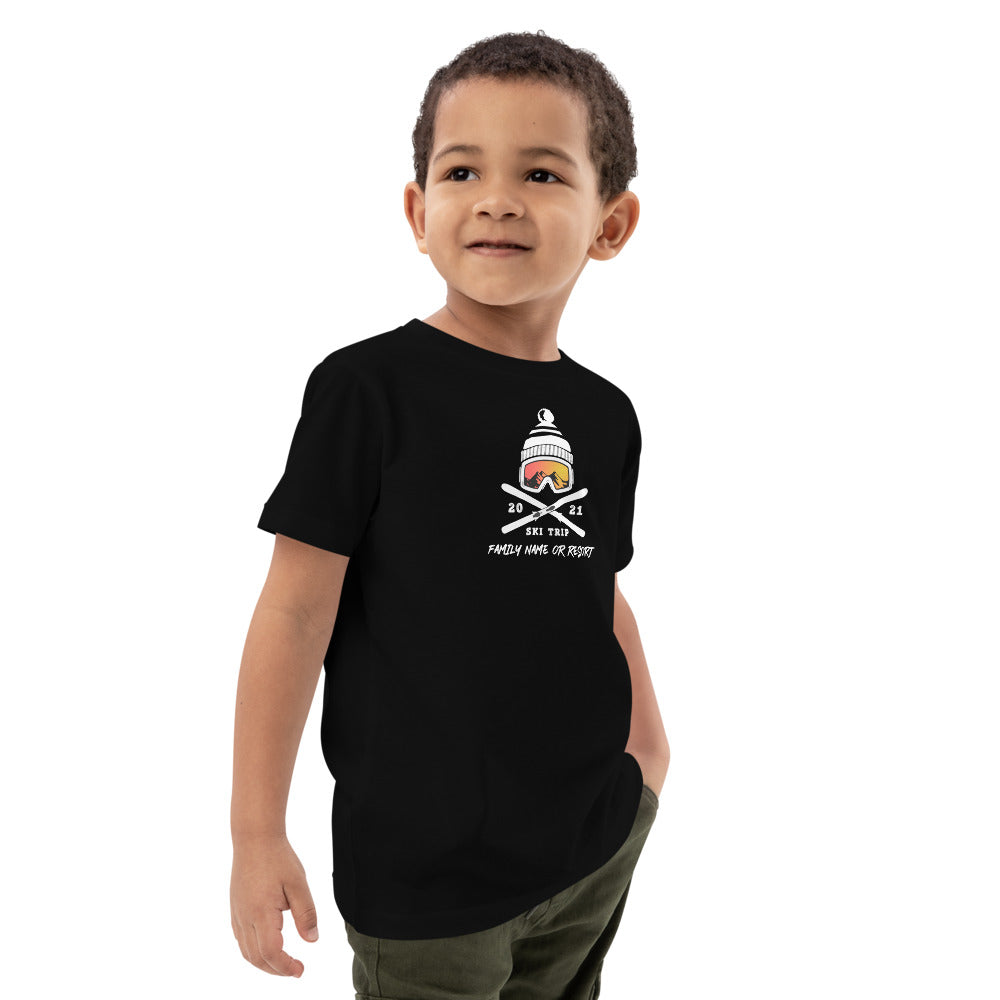 PERSONALIZED FAMILY SKI TRIP Organic cotton kids t-shirt - 2021 - Powderaddicts