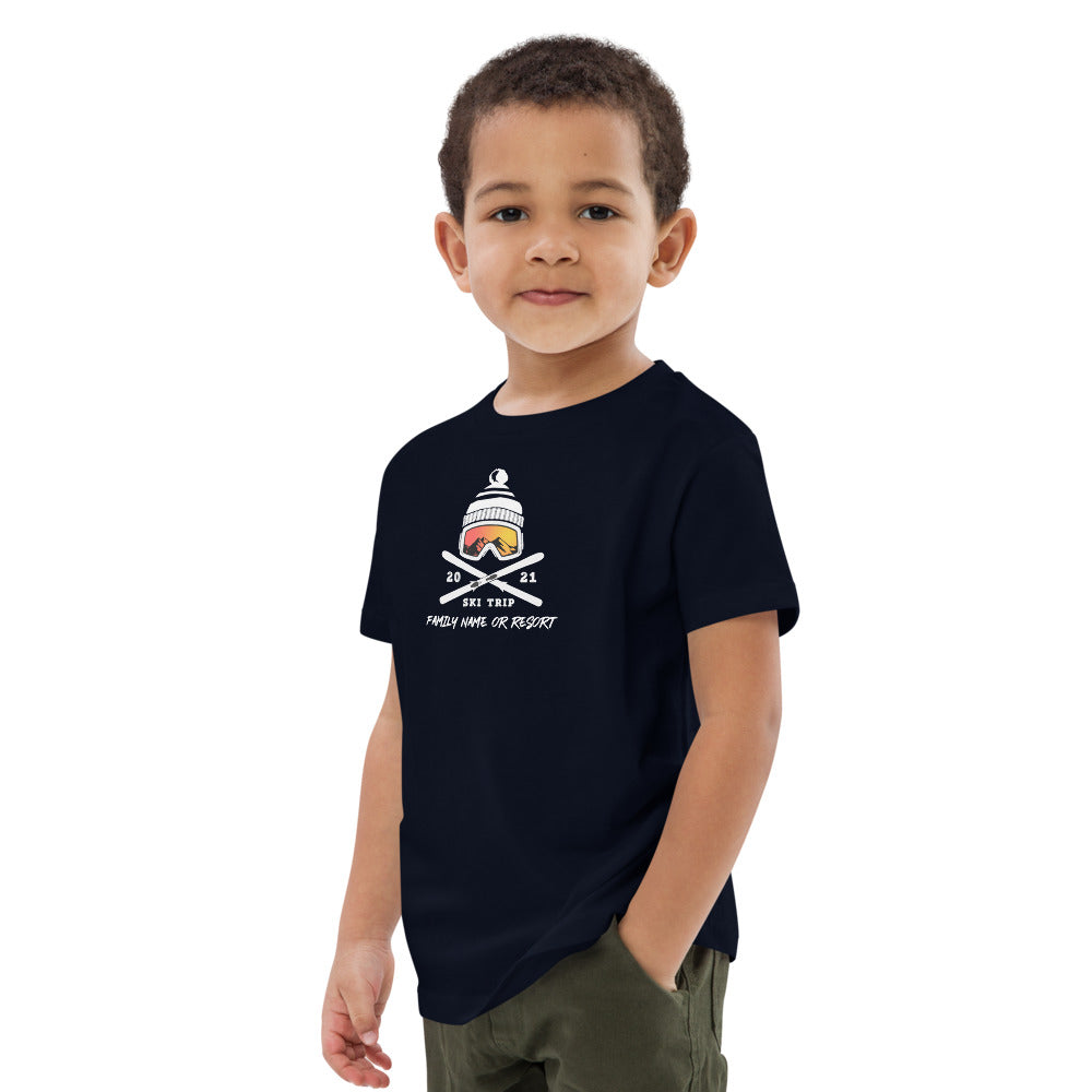 PERSONALIZED FAMILY SKI TRIP Organic cotton kids t-shirt - 2021 - Powderaddicts