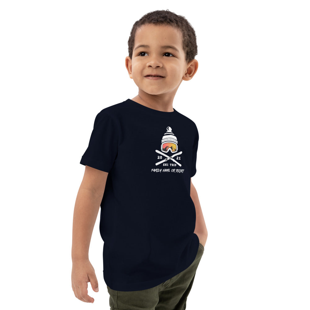 PERSONALIZED FAMILY SKI TRIP Organic cotton kids t-shirt - 2021 - Powderaddicts