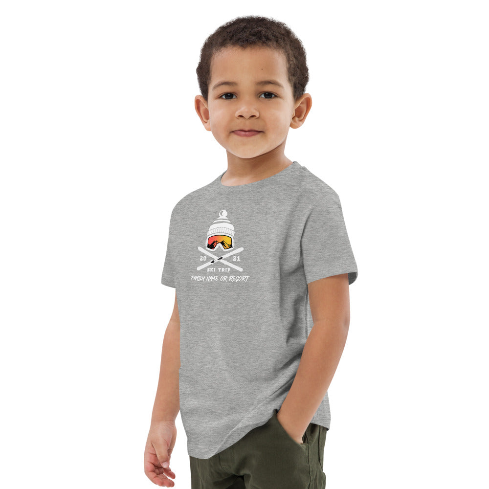 PERSONALIZED FAMILY SKI TRIP Organic cotton kids t-shirt - 2021 - Powderaddicts