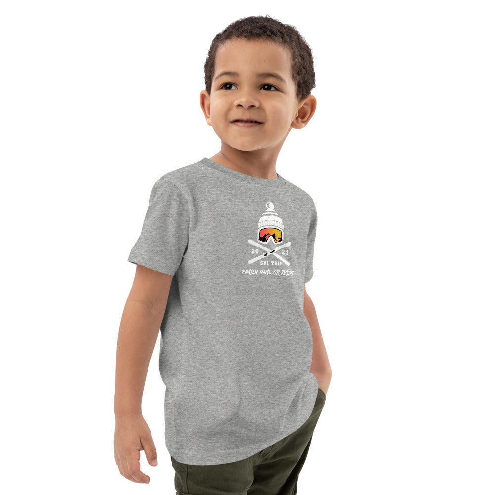 PERSONALIZED FAMILY SKI TRIP Organic cotton kids t-shirt - 2021 - Powderaddicts
