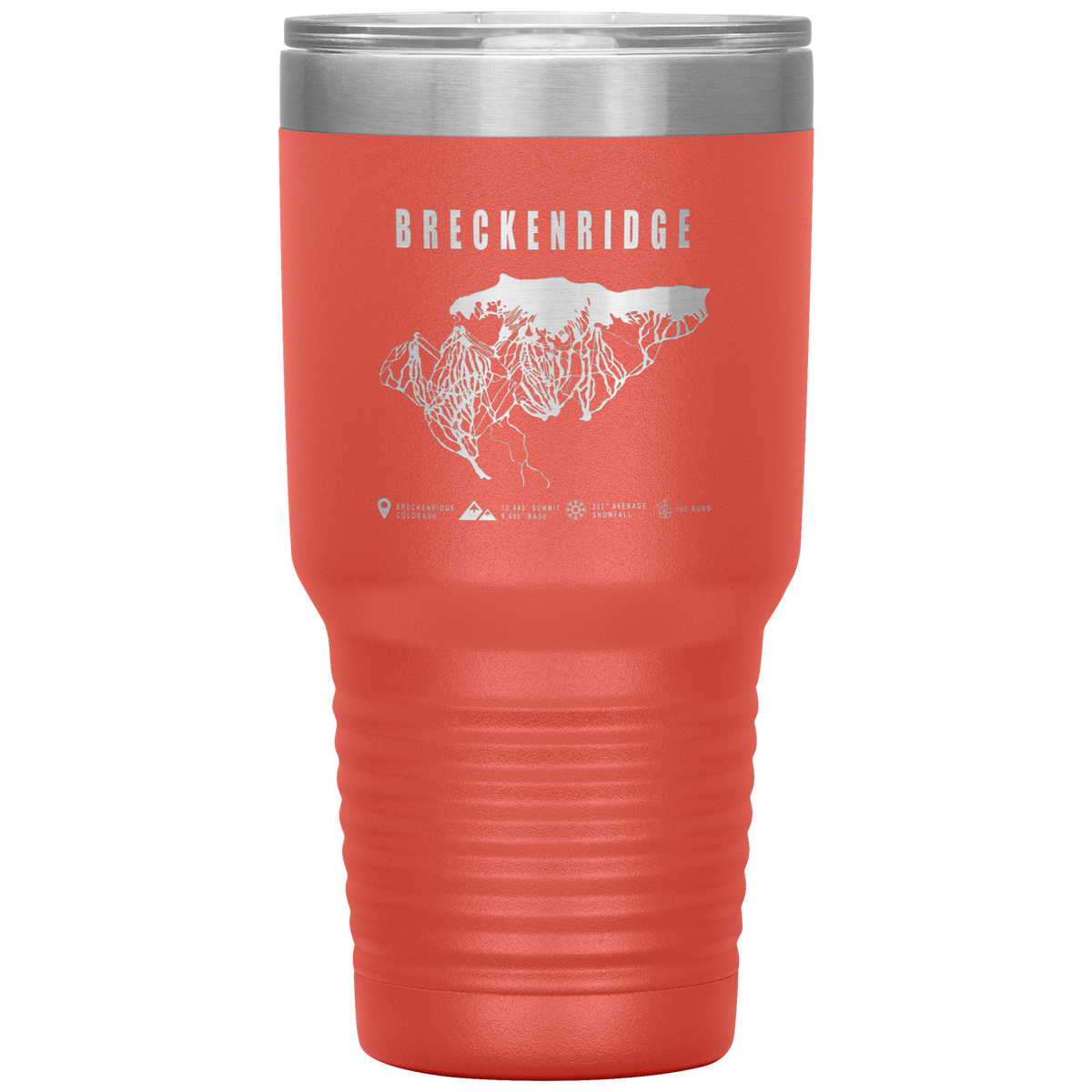 Breckenridge Colorado Ski Trail Map 30oz Tumbler - Powderaddicts
