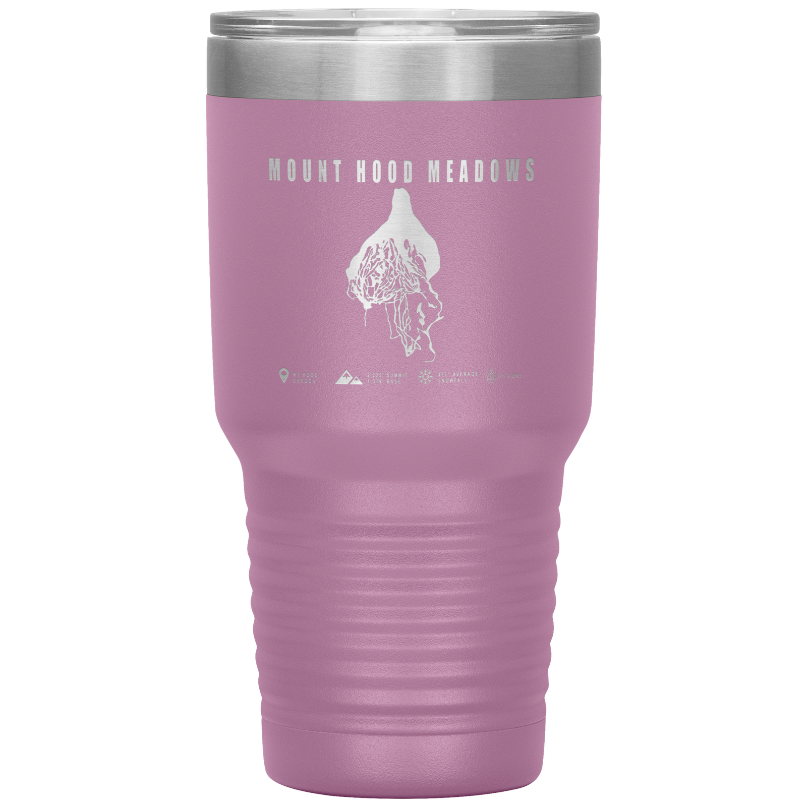 Mount Hood Meadows, Oregon Ski Trail Map 30oz Tumbler - Powderaddicts