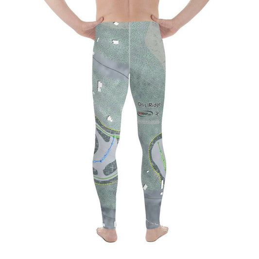 Otis Ridge, Massachusetts Ski Trail Map Men's Base Layer Bottom - Powderaddicts