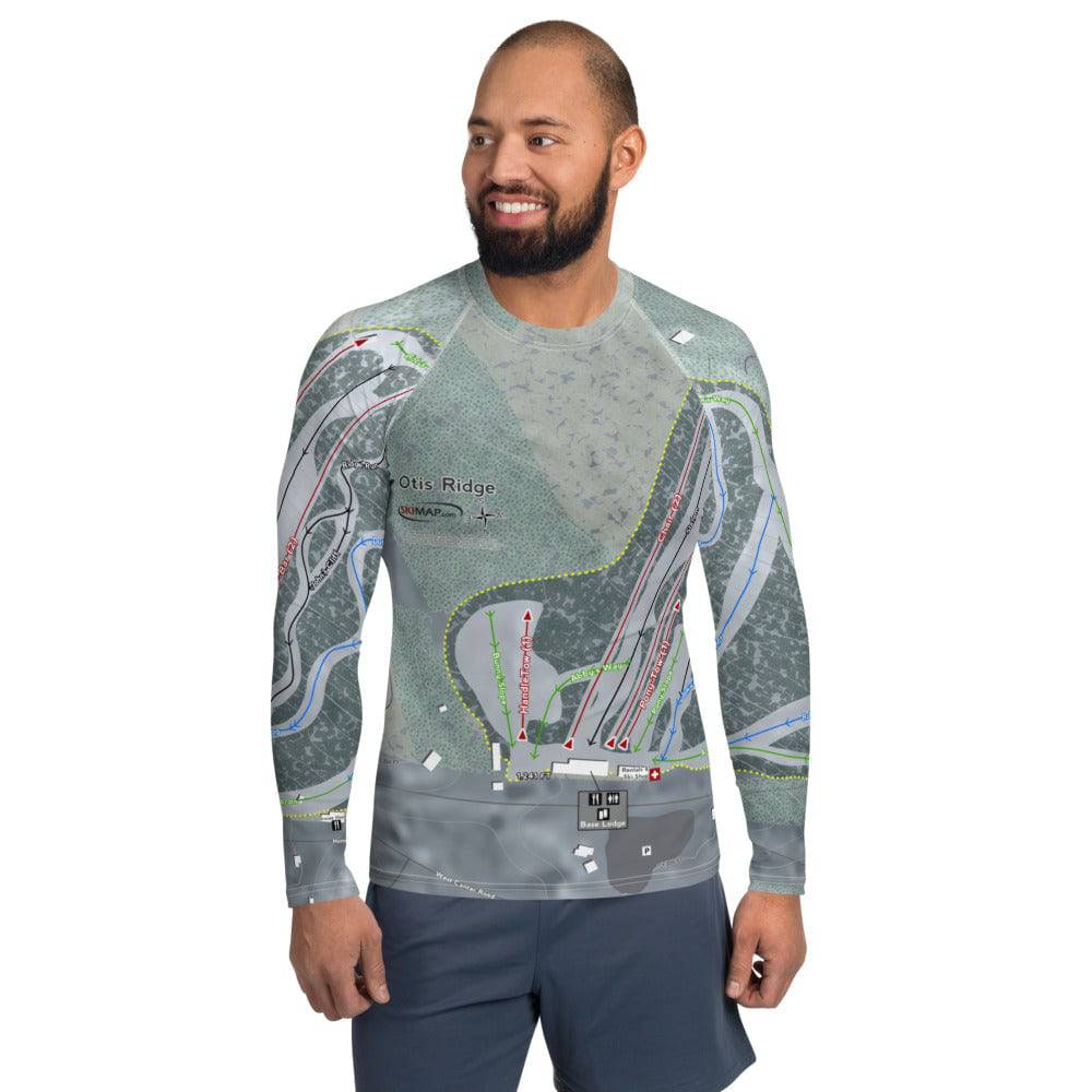 Otis Ridge ,Massachusetts Ski Trail Map Men's Base Layer Top