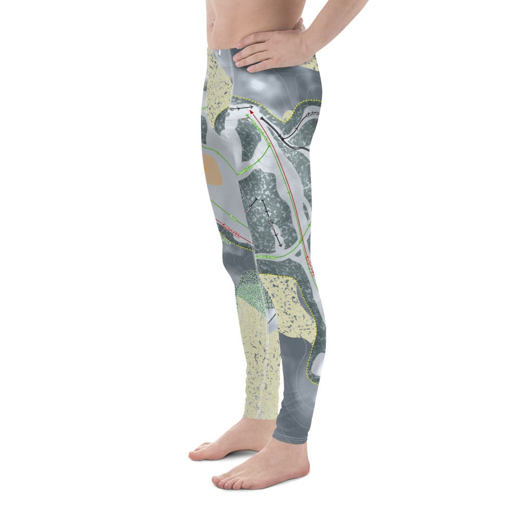 Otsego, Michigan Ski Trail Map Men's Base Layer Bottom - Powderaddicts