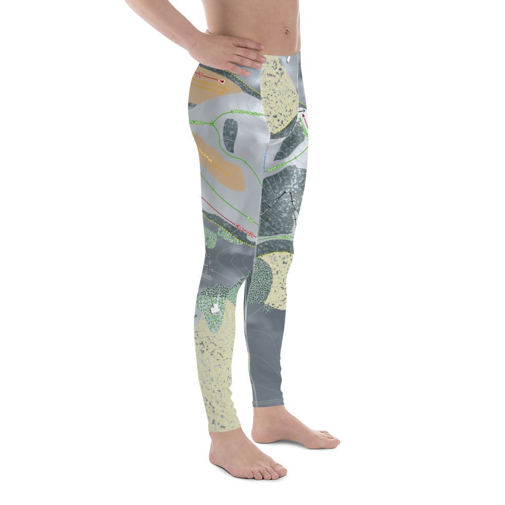 Otsego, Michigan Ski Trail Map Men's Base Layer Bottom - Powderaddicts