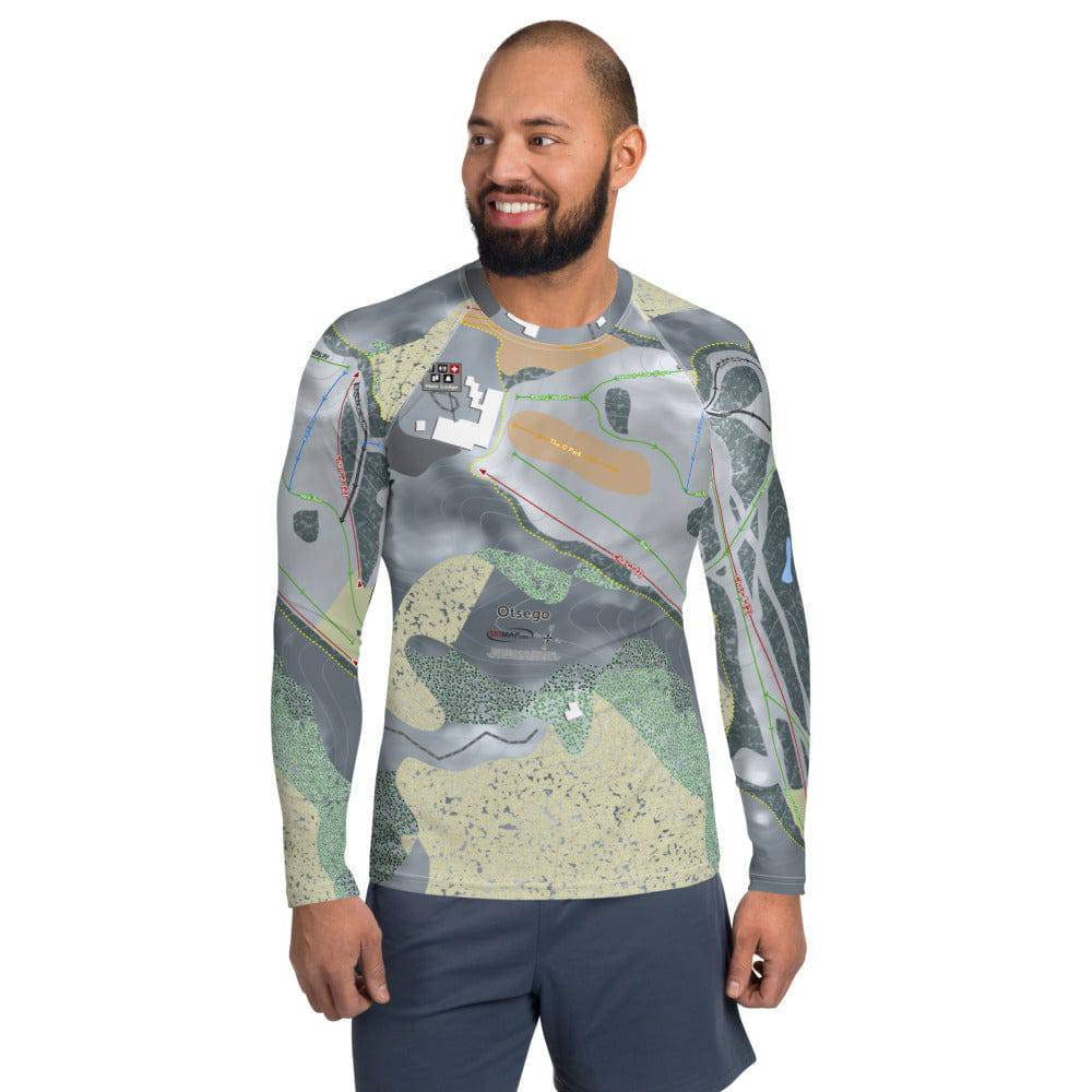 Otsego, Michigan Ski Trail Map Men's Base Layer Top