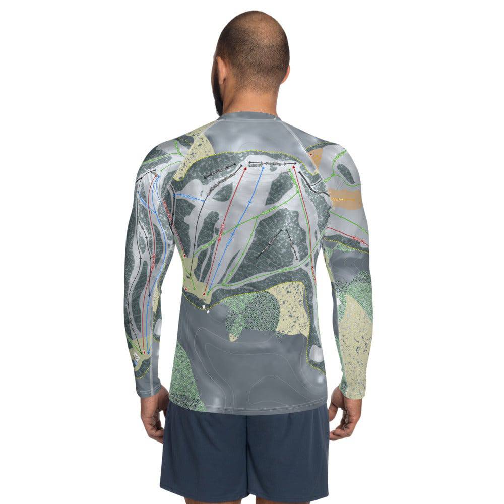 Otsego, Michigan Ski Trail Map Men's Base Layer Top - Powderaddicts
