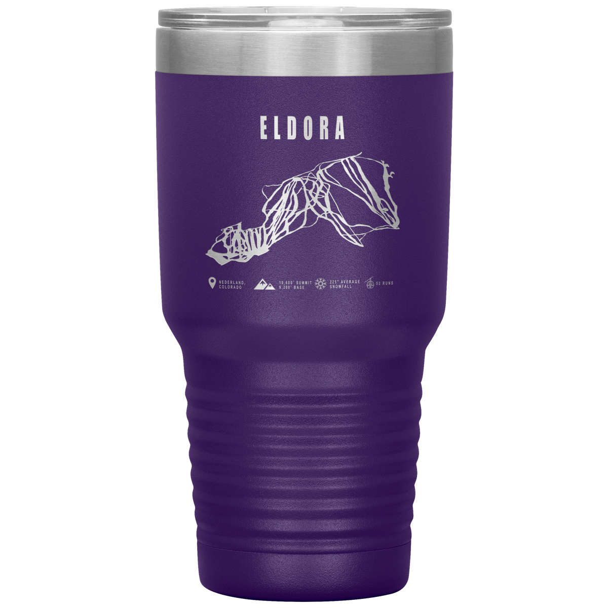 Eldora Colorado Ski Trail Map 30oz Tumbler - Powderaddicts
