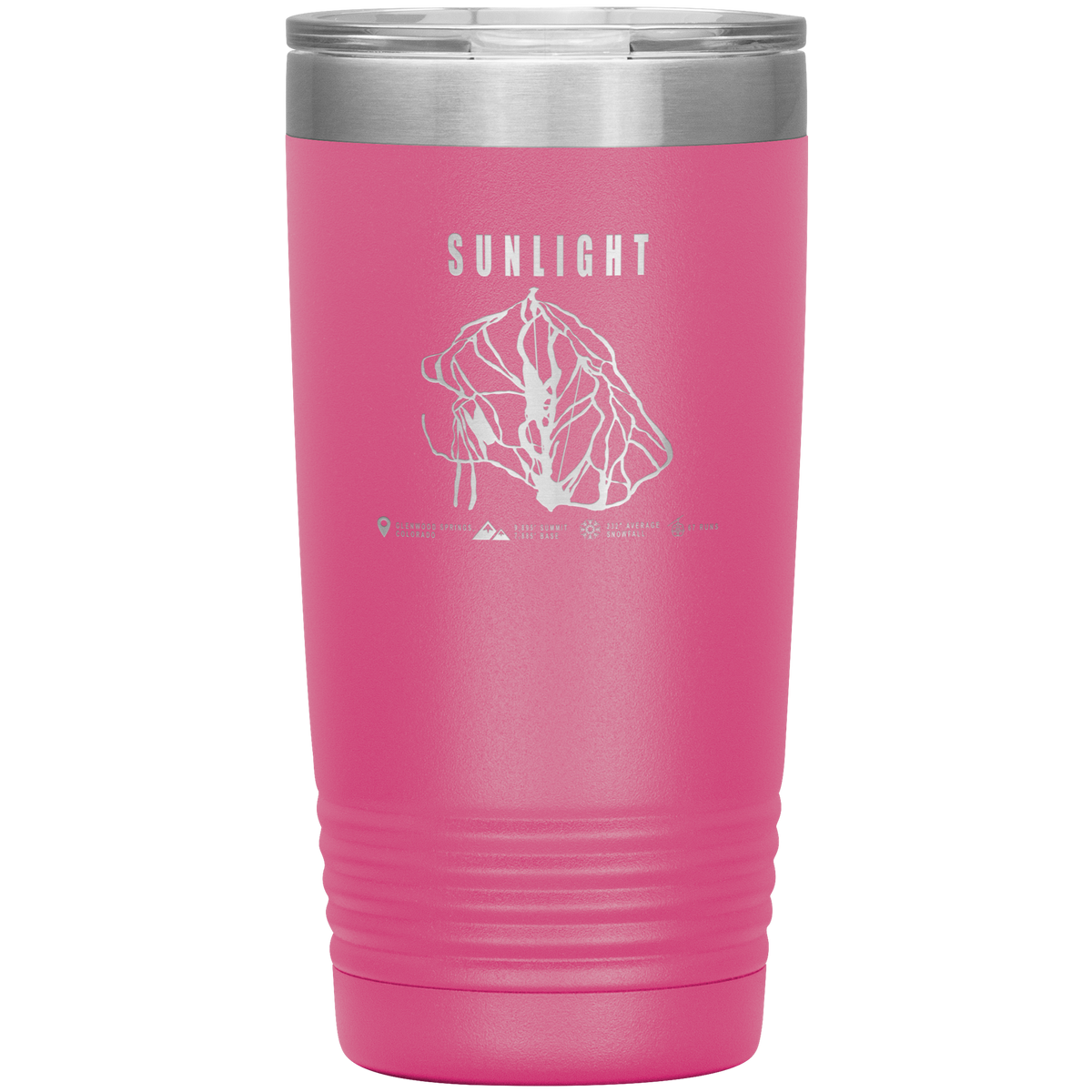 Sunlight Colorado Ski Trail Map 20oz Tumbler - Powderaddicts